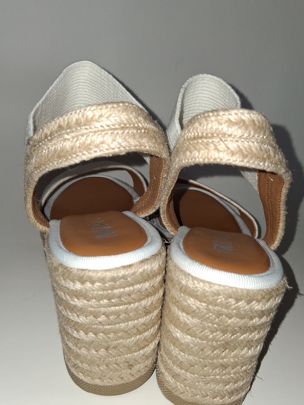 MIA Cream Canvas Espadrille Slingback Sandals - Picture 8 of 11